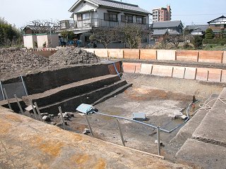 筒井城跡発掘現場